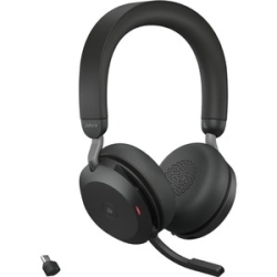 Jabra Evolve2 75 Wireless On-Ear Headset - USB-C - Microsoft Teams Optimised - No Charging Stand 27599-999-899