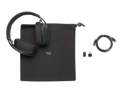 Logitech Zone Vibe W/Less Ms Stereo Headset,Bt,Noise Cancel Mic,USB-C W/ USB-A ADPTR,2YWTY 981-001158