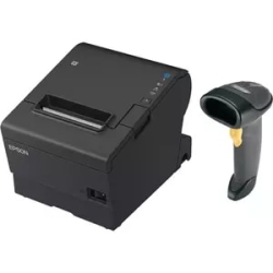 Tm-T88Vii-612 Desktop Direct Thermal Printer + Zebra LS2208 Black With Stand USB 1BUNDLE-TM-T88VII+LS2208