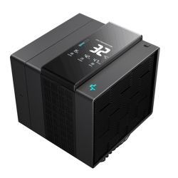 DeepCool Assassin Iv Vc Vision Digital Air Cooler, Tdp 300W, Quad-Segmented Dashboard Display, Silent 3-phase 6-slot 4-pole Fans (120mm And 140mm) R-ASN4-BKNVMD-G