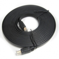 8Ware Flat Hdmi Cable 2m - V1.4 19pin M-M Male To Male Gold Plated 3D 1080p Full Hd High Speed With Ethernet RC-HDMIF-2