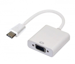 Astrotek Thunderbolt USB 3.1 Type C (usb-c) To VGA Adapter Converter Male To Female For Apple Macbook Chromebook Pixel White At-cmvga-mf