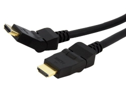 Astrotek Hdmi Cable 2m - V1.4 19 Pins Type A Male To Male 180 Degree Swivel Type 30AWG Gold Plated Nylon Sleeve RoHS AT-HDMI-MM-180D-2