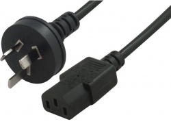 Astrotek Au Power Cable 2m - Male Wall 240v Pc To Power Socket 3pin To Iec 320-C13 For Notebook/AC Adapter Black Au Certified AT-IEC-2M