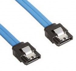 Astrotek Sata 3.0 Data Cable 50cm Male To Male 180 To 180 Degree With Metal Lock 26awg Blue At-sata3-180d