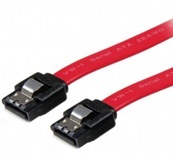 Astrotek Sata3.0 Data Cable 30cm 7 Pins Straight To 7 Pins Straight With Latch Red Nylon Jacket AT-SATA3NR-180D