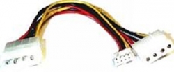 8ware Power Splitter To Hard & Fdd + Floppy Drv 1x Molex (Female) To 2x Molex (Male) + 1x Floppy (Female) 30cm Cable RC-5038