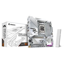 B850M Aorus Elite WIFI6E Ice Motherboard; Socket AM5 Supports AMD Ryzen Series Processors;4 X DIMMs, Dual Channel DDR5;; AMD B850 Chipset M/B B850M A ELT WF6E ICE 1.0