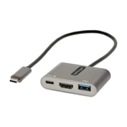 StarTech.com USB 3.2 Gen 1 (3.1 Gen 1) Type-C Docking Station For Projector, Tv - 100 W - Portable - 1 Displays Supported - 4K - 3840 X 2160, 4096 X 2160, 3440 X 1440, 1920 X 1200 - 1 X USB Type-A Ports - USB Type-A - 1 X USB Type-C Ports - USB Type-C -