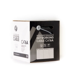 CAT6A S/Ftp Lszh Solid Core Cable Roll 305m : 23AWG: Grey SLD.C6ASFTP.LSZH.GREY