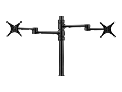 Atdec Dual Monitor Desk Mount, Up To 27" & 8KG, Vesa 75x75, 100x100, Black, 10 Yr Wty AFS-AT-DC-B
