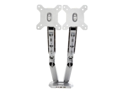 Startech.Com Dual Monitor Desk Mount <32", <8KG, Full Motion, Vesa, Silver, USB, Audio, 2Y ARMSLIMDUOS