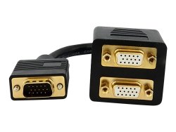 Startech 30CM VGA To 2X VGA Video Splitter Cable - DB15 Cable, Ltw VGASPL1VV