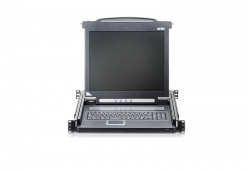 Aten Rackmount Single Rail LCD Console VGA Ps/2-USB W/ 19" LCD Display, 1x Custom Kvm Cable Included, 1280x1024@75hz Display, LED Illumination CL1000N-ATA-AU