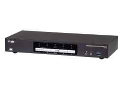 Aten Desktop Kvmp Switch 4 Port Dual Display 4k DisplayPort W/ Audio, Cables Included, 2x USB Port, Selection Via Front Panel CS1944DP-AT-U