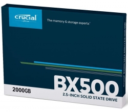 Crucial BX500 2TB 3D NAND SATA 2.5" SSD, 540MB/s Read, 500MB/s Write CT2000BX500SSD1