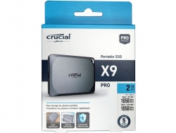 Crucial X9 Pro 2TB External Portable SSD USB-C, Up to 1050MB/s, Durable Rugged CT2000X9PROSSD9