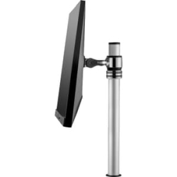 Af-M-P Short Arm Mount - Small Footprint - Monitors To 8kg (17.6lb) Flat And 5.5kg (12lb) Curved, ~34" - Simple & Elegant - Polished Silver AF-M-P