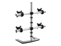 Atdec Quad Monitor Desk Stand, Up To 32" & 12KG, Vesa 75x75, 100x100, 10 Yr Wty VFS-Q