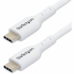 StarTech.com 3m (9.8ft) White USB-C Charging Cable, USB 2.0 Type-C Laptop Charger Cord, 60W Power Delivery, Tpe Jacket, Data Transfer Cable - USB-C Charging Cable Supports 60W/3A Power Delivery And 480Mbps; Fast Charge From A USB-C Wall Charger/power Ban