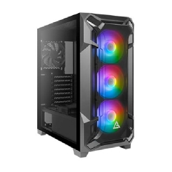 Antec DF600 Flux - Black, Mid Tower, ATX/Micro-ATX/Mini-ITX, Tempered Glass, 5 Pre-installed Fans, Argb, 360mm Radiator, 405mm Gpu, 2Yr Wty DF600 Flux