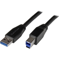 StarTech.com 10m 30 Ft Active USB 3.0 Usb-a To Usb-b Cable - M/M - USB A To B Cable - USB 3.1 Gen 1 (5 Gbps) - Cable For Hard Drive, Docking Station, Video Device, Portable Hard Drive - First End: 1 X 9-pin USB 3.0 Type A - Male - Second End: 1 X 9-pin U