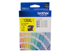 Brother Lc-135Xly Yellow Ink Cartridge- Mfc-J6520Dw/J6720Dw/J6920Dw And Dcp-J4110Dw/Mfc-J4410Dw/J4510Dw/J4710Dw - 1200 Pages LC-135XLY