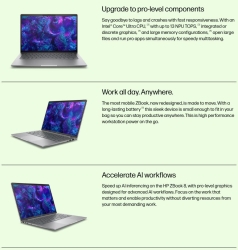 HP ZBook 8 G1i FireFly 14" WUXGA Touch IR Intel U5-225U 32GB DDR5 1TB SSD Win 11 Pro Intel Arc Thunderbolt Fingerprint 3yrs Os 1.4kg Workstation D9FG7PT