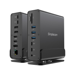 Simplecom CHT815 15-in-1 Usb-c 4K Triple Display Mst Docking Station With Dual Hdmi DP CHT815