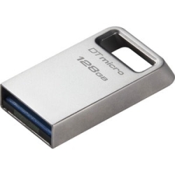 Kingston DataTraveler Micro DTMC3G2 128 Gb USB 3.2 (Gen 1) Type A Flash Drive - Silver - 200 MB/s Read Speed DTMC3G2/128GB