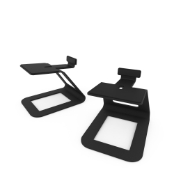 Kanto SE6 Elevated Desktop Speaker Stands For Large Speakers - Pair, Black KO-SE6