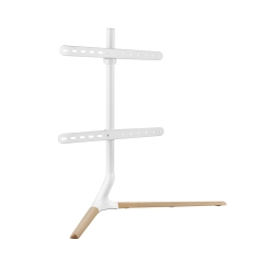 Brateck Modern Linear Tabletop Tv Stand For 49"-70" TVs, Weight Capacity: 40kg -- Matte White & Beech 970x350x765mm (Ls) FS34-46F-02