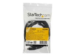 Startech 3M USB-C 2.0 Cable, 5A Pd, TB 3 Compatible, Black, 2YR USB2C5C3M