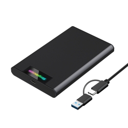 Simplecom SE239 Tool-free 2.5" Sata Hdd SSD To Usb-c Enclosure With Rgb Lights USB 3.2 Gen 2 SE239