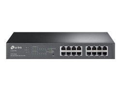 Tp-Link 16-Port Easy Smart Gigabit Switch, POE+(8), 150W, Metal Case, 5YR TL-SG1016PE