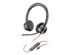 HP Poly Blackwire 8225 Uc , Stereo USB-C Corded Headset , Anc , Inc USB-A Adaptor 8X223AA