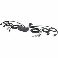StarTech.com Kvm Switchbox - 2 Computer(s) - 1 Local User(s) - 4K - 3840 X 2160 - 4 X USB - USB 2.0 - 6 X Hdmi - Desktop C2-DH46-UA2-CBL-KVM