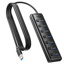 Benfei 000425BK USB3.0 To 7 Port USB3.0 Hub (Black) ELEBEN000425BK