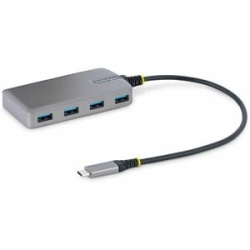 StarTech.com 4-Port USB-C Hub, 5Gbps, Bus Powered, 4x USB-A Ports, Optional Auxiliary Power, Portable USB Type-C Hub, 1ft/30cm Cable - Portable USB-C Expansion Hub For Desktop/laptop Computers - 4x USB-A Ports - USB 3.2 Gen 1 5Gbps - Bus-powered Dongle (