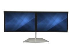 Startech.Com Dual Monitor Stand, Up To 24", Horizontal, H/Adj, Vesa, Silver, 5YR ARMDUOSS