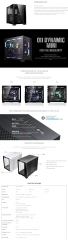 Mini-Tower Case: O11 Dynamic Mini - Black 2x USB 3.0, 1x USB 3.1 Type-C, 1x Hd Audio, Tempered Glass Side & Front Panel, Supports: ATX/mATX/mini-ITX PC-O11DMI-X-Black