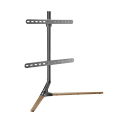 Brateck Modern Linear Tabletop Tv Stand For 49"-70" TVs, Weight Capacity: 40kg -- Matte Black & Walnut 970x350x765mm (Ls) FS34-46F-02