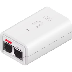 Ubiquiti Poe-24-7W-G-Wh | PoE Injector, 24VDC, 0.3A, Gigabit POE.24.7W
