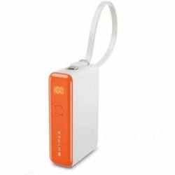 Hyperjuice Flex HJ5401OGGL Power Bank - Vermilion Orange - For Smartphone, Tablet Pc, Notebook, USB Type A Device, USB Type C Device, Earbud, Wearable Device, IPhone, MacBook - 1 X Type-A 18W, 1 X Type-C 30W - 10000 MAh - USB Type-C Connector - 2 X USB -