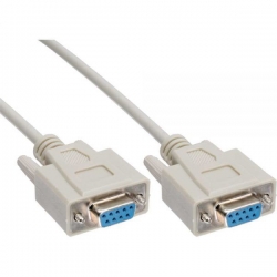 Astrotek Null Modem Cable 3m - Db9 Female To Female 7c 30awg-cu Molded Type Rohs Grey At-db9null-ff-3