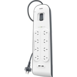 8 Outlet With 2M Cord With 2 USB Ports BSV804AU2M