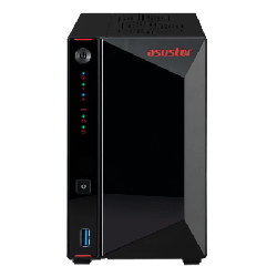 Asustor 2-Bay Nas 3.5"/2.5"(0/2), QC-2.0GHz, 4GB, M.2(4), 2.5G(2), Twr, 3YR AS5402T