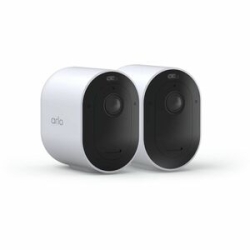 Arlo Pro Outdoor 2K Network Camera - Colour - 2 - White - Infrared/Color Night Vision - 2560 X 1440 - Wi-Fi - USB - Wall Mount - Alexa Supported - Weather Resistant, Heat Resistant - Audio Support - High Dynamic Range (Hdr), Motion Detection, Human Detec