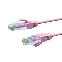 0.5m CAT6A Thin U/Utp Lszh 28 Awg RJ45 Network Cable | Pink 004.650.9001