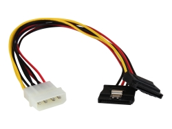 Startech.Com 12IN LP4 To 2X Latching Sata Power Y Cable Splitter Adapter - 4 Pin LP4 To Du PYO2LP4LSATA